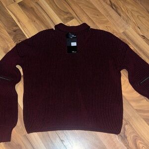 Elegant Maroon Turtleneck Sweater